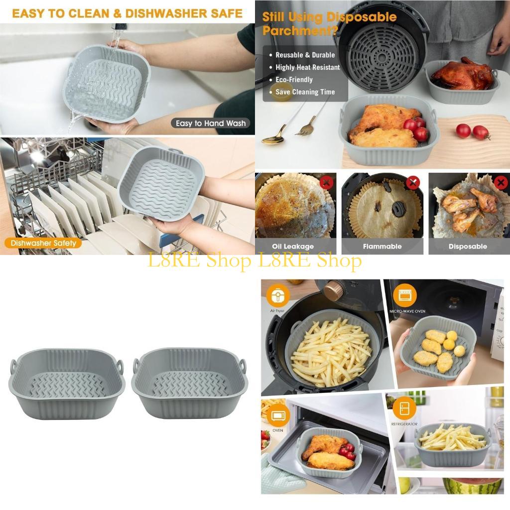 Air Fryer Silicone Pot Liner - L8RE Pack of 2 Silicone Pot