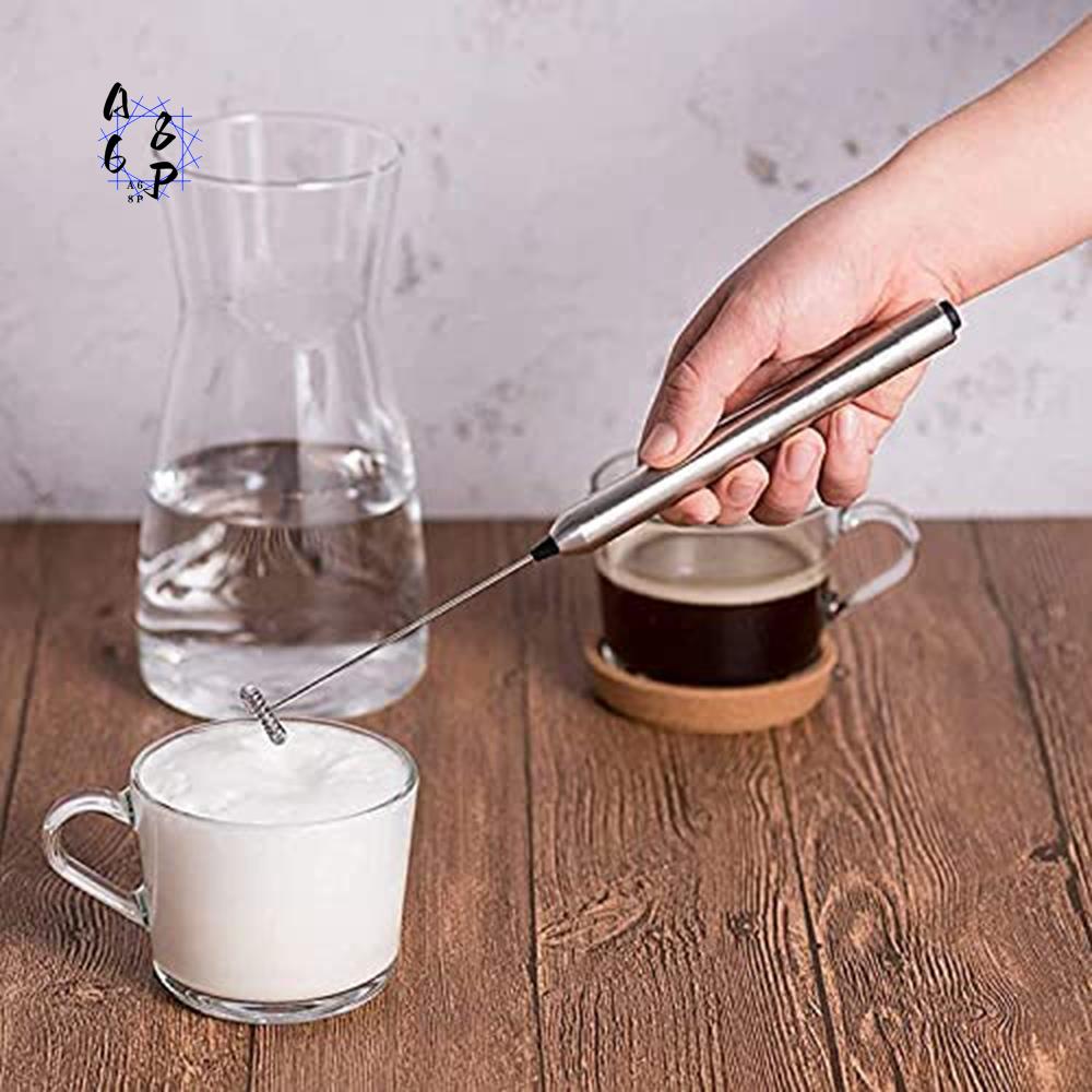 Electric Milk Frother Handheld - A68P-Electric Milk Frother Rod Stainless Steel