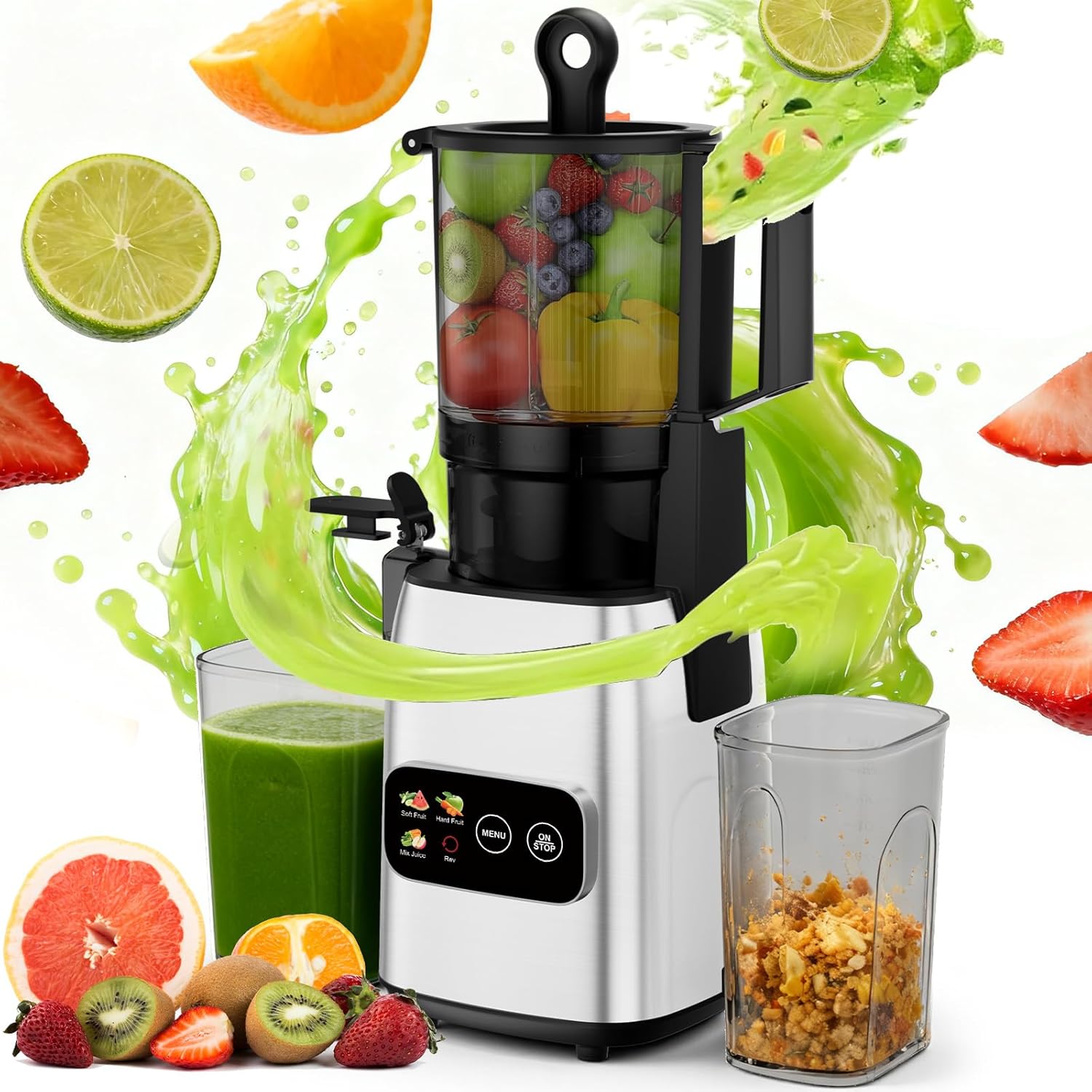 Electric Slow Juicer Cold Press - Slow Masticating Cold Press Juicer, 300W,