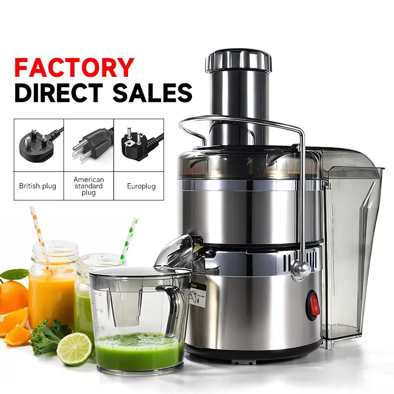 Electric Slow Juicer Cold Press - MOSEENER Electric Stainless Steel Slow Cold