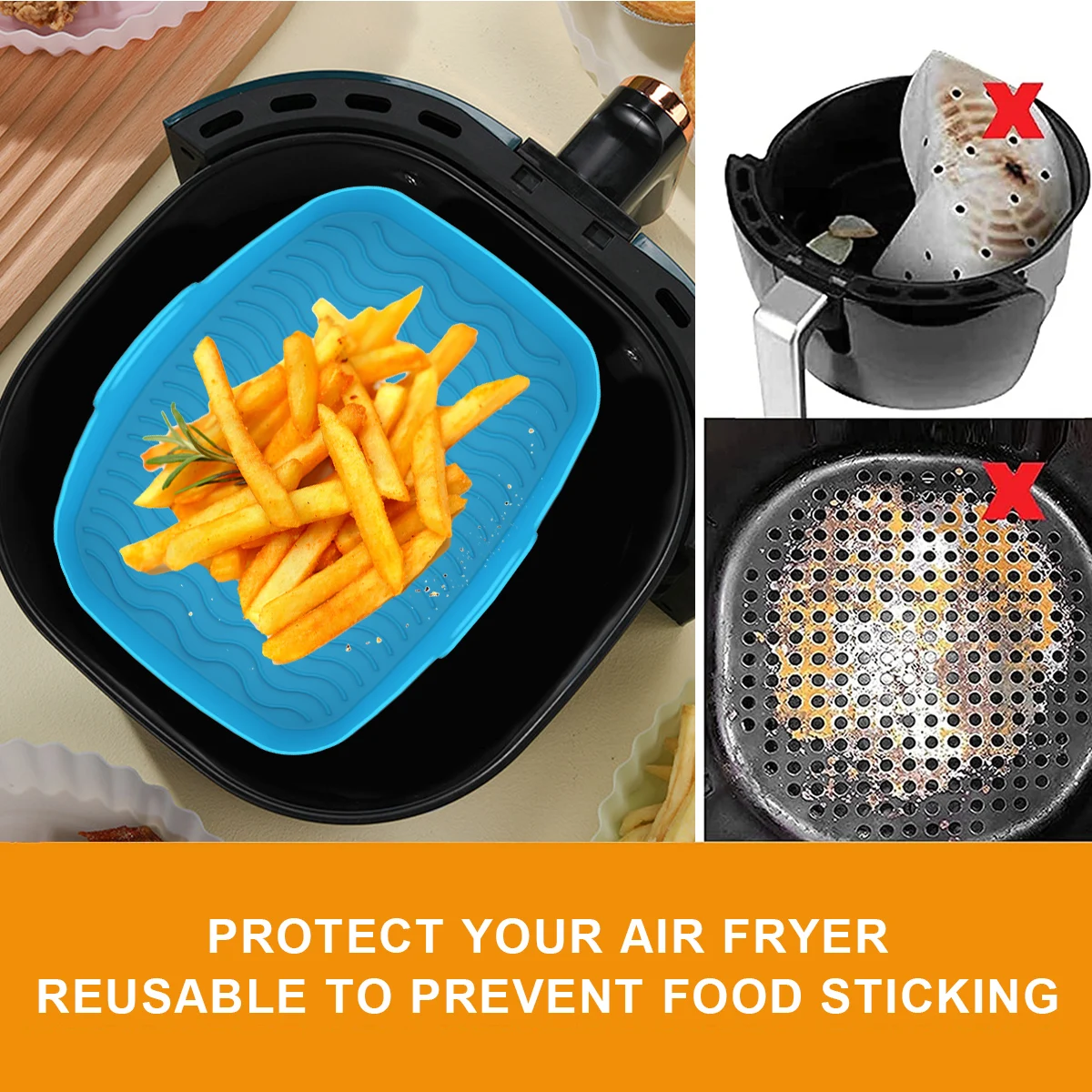 2Pcs Air Fryer Silicone Liner  - Air Fryer Silicone Pot Liner recension och pris
