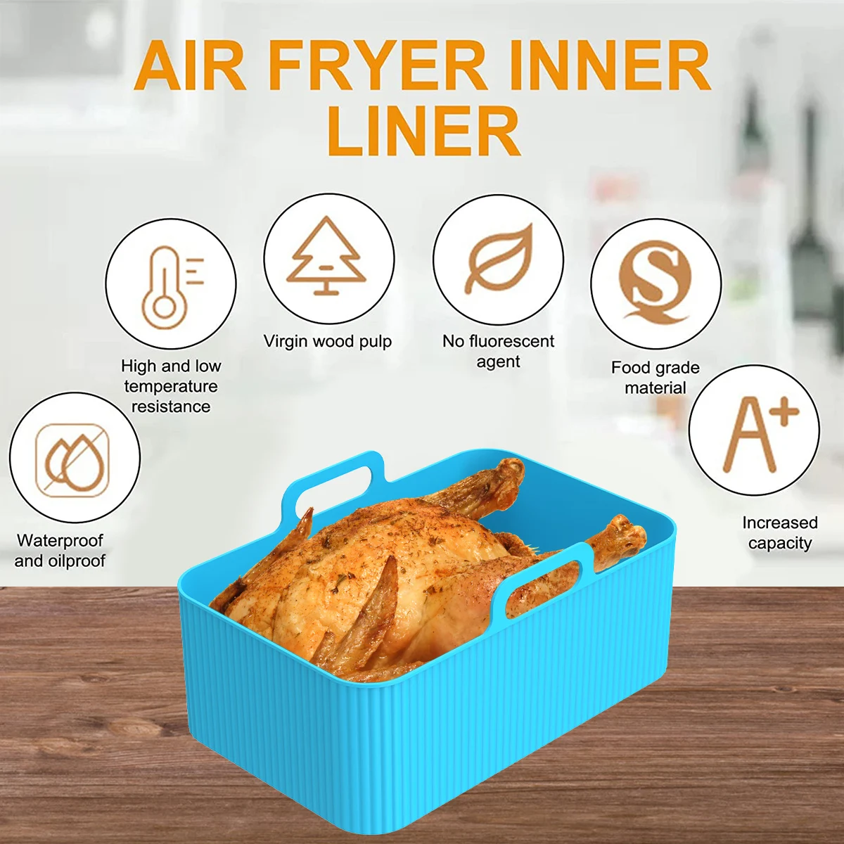 2Pcs Air Fryer Silicone Liner  - Air Fryer Silicone Pot Liner recension och pris
