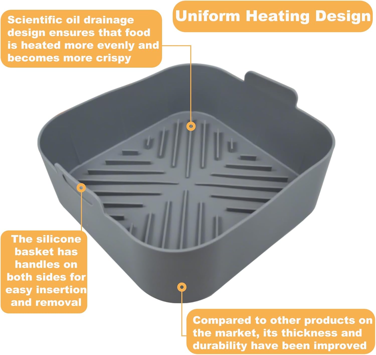 Non-stick 8.2inch Air Fryer Si - Air Fryer Silicone Pot Liner recension och pris
