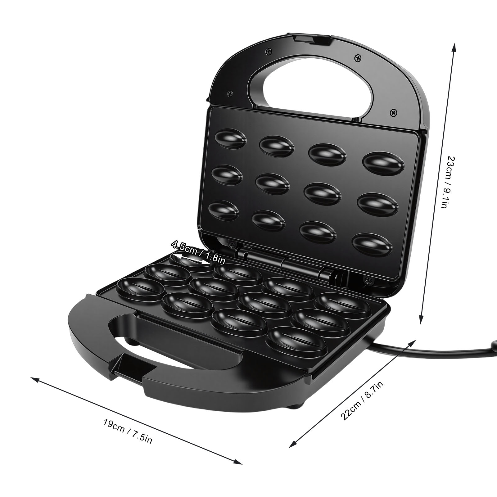 12 Walnut Cookie Maker Non Sti - Mini Waffle Maker Machine recension och pris