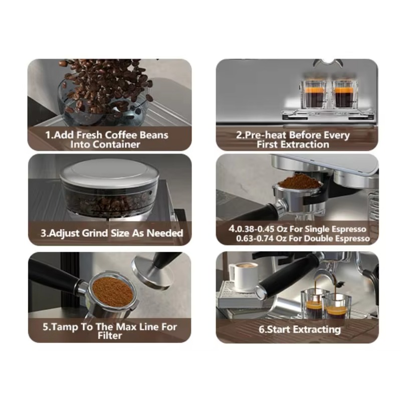 21M Professional Electric Espr - Coffee Bean Grinder Electric recension och pris