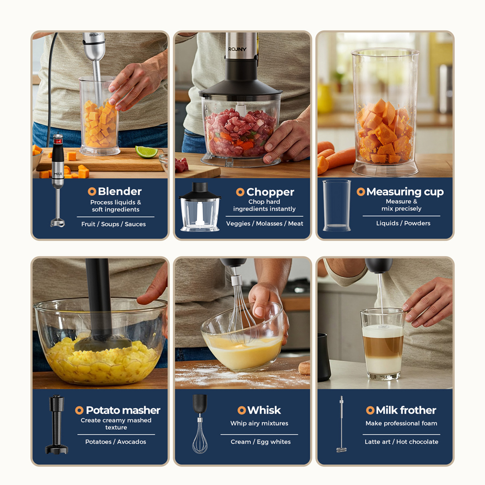 Electric Hand Held Stick Blend - Immersion Hand Blender Set recension och pris