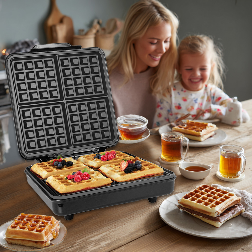 Mini Automatic 1200W 4-Slice D - Mini Waffle Maker Machine recension och pris
