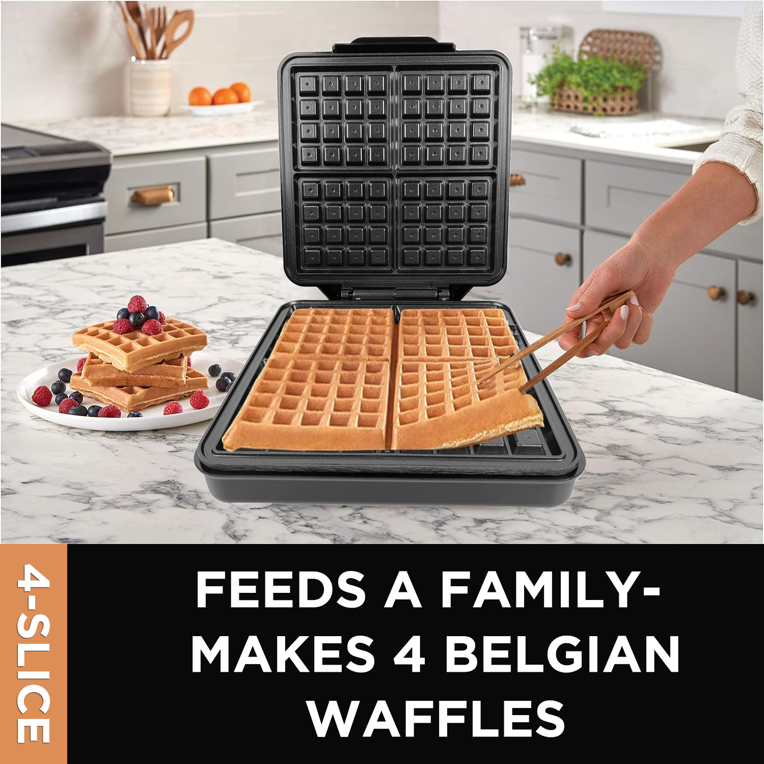 Mini Automatic 1200W 4-Slice D - Mini Waffle Maker Machine recension och pris