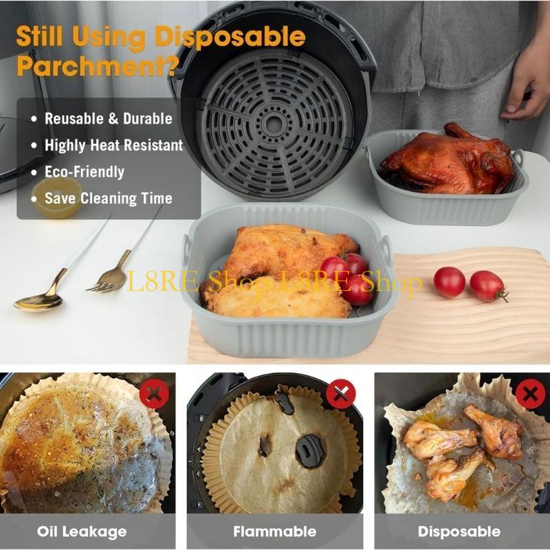 L8RE Pack of 2 Silicone Pot Li - Air Fryer Silicone Pot Liner recension och pris