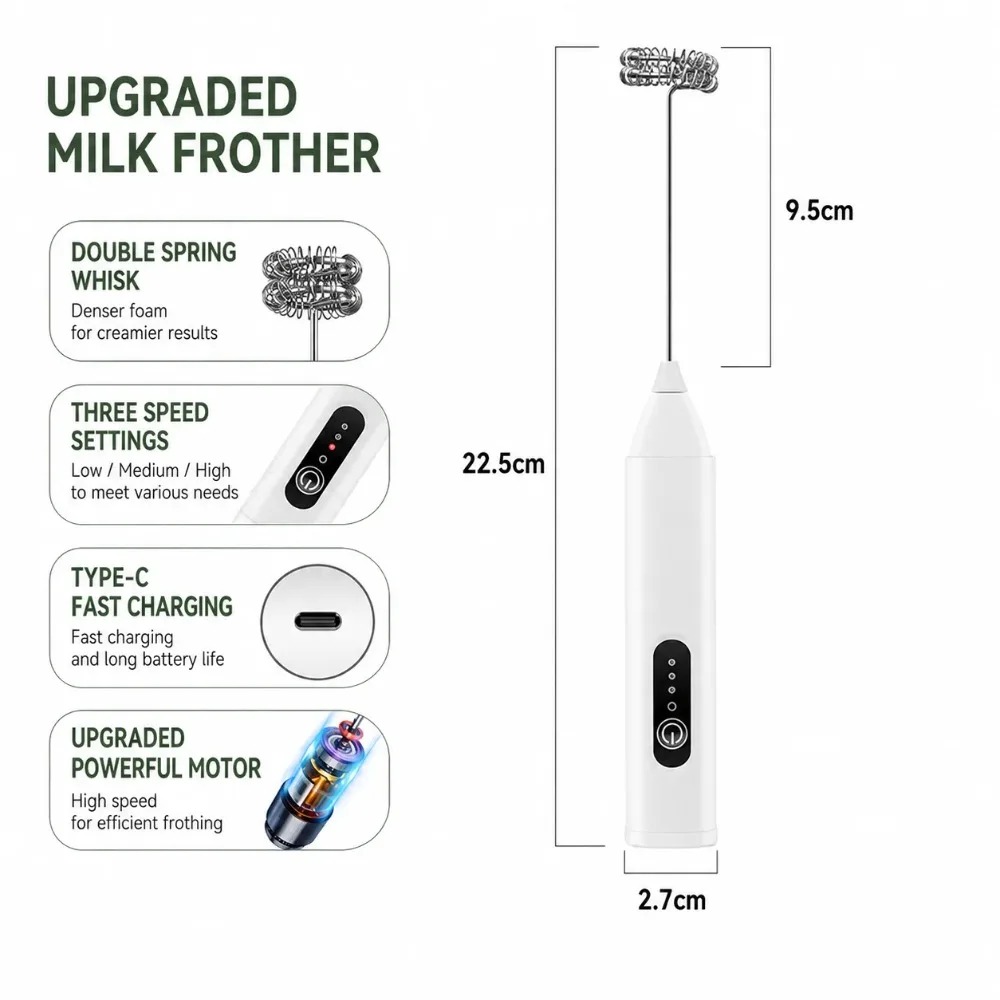 Milk Frother and Egg Beater El - Electric Milk Frother Handheld recension och pris