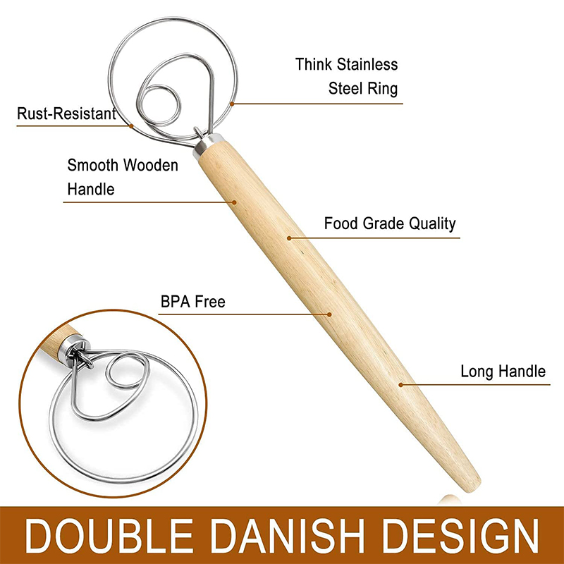 Large Hand Danish Dough Whisk  - Immersion Hand Blender Set recension och pris