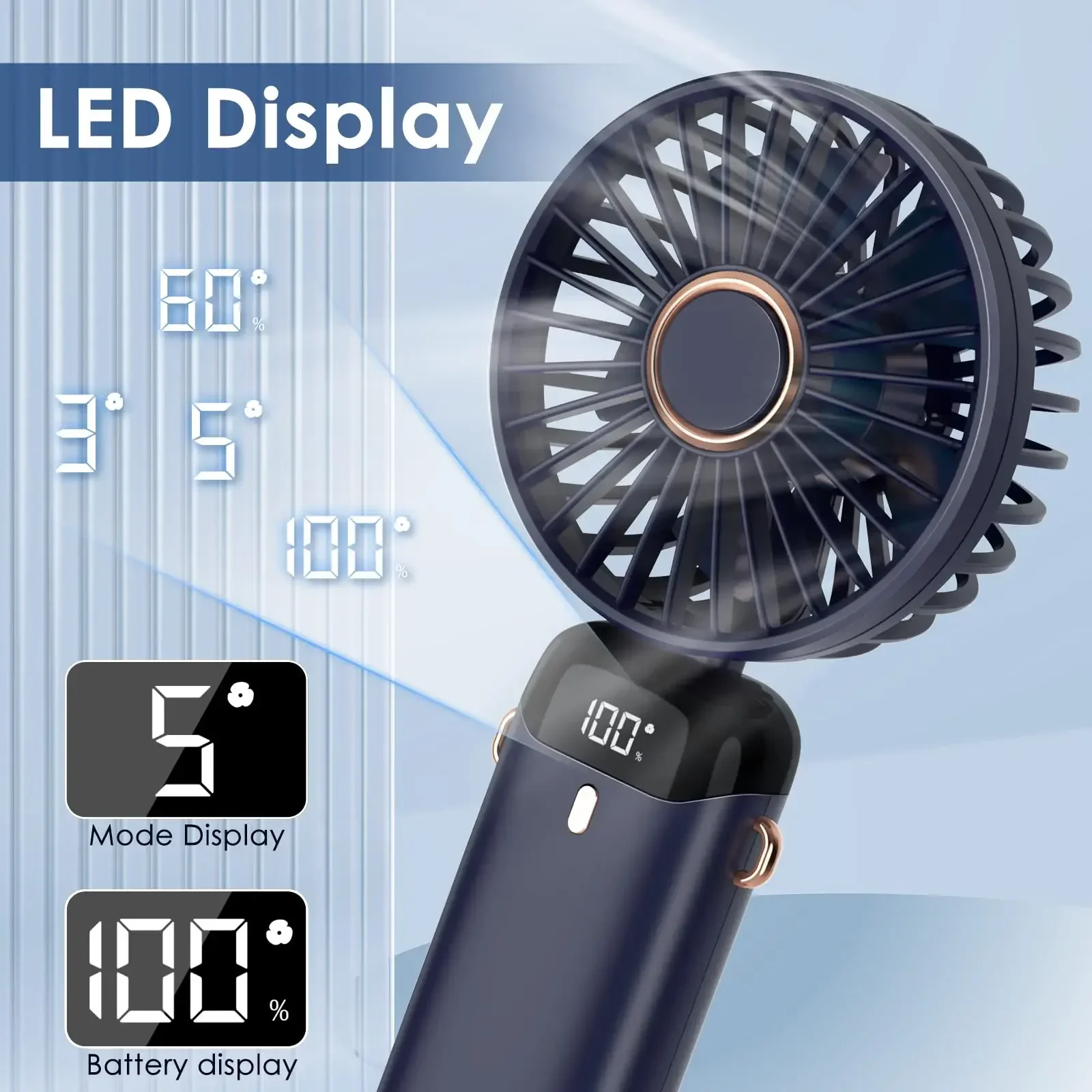 5000mAh Handheld Mini Fan Wire - Portable Blender Usb Rechargeable recension och pris
