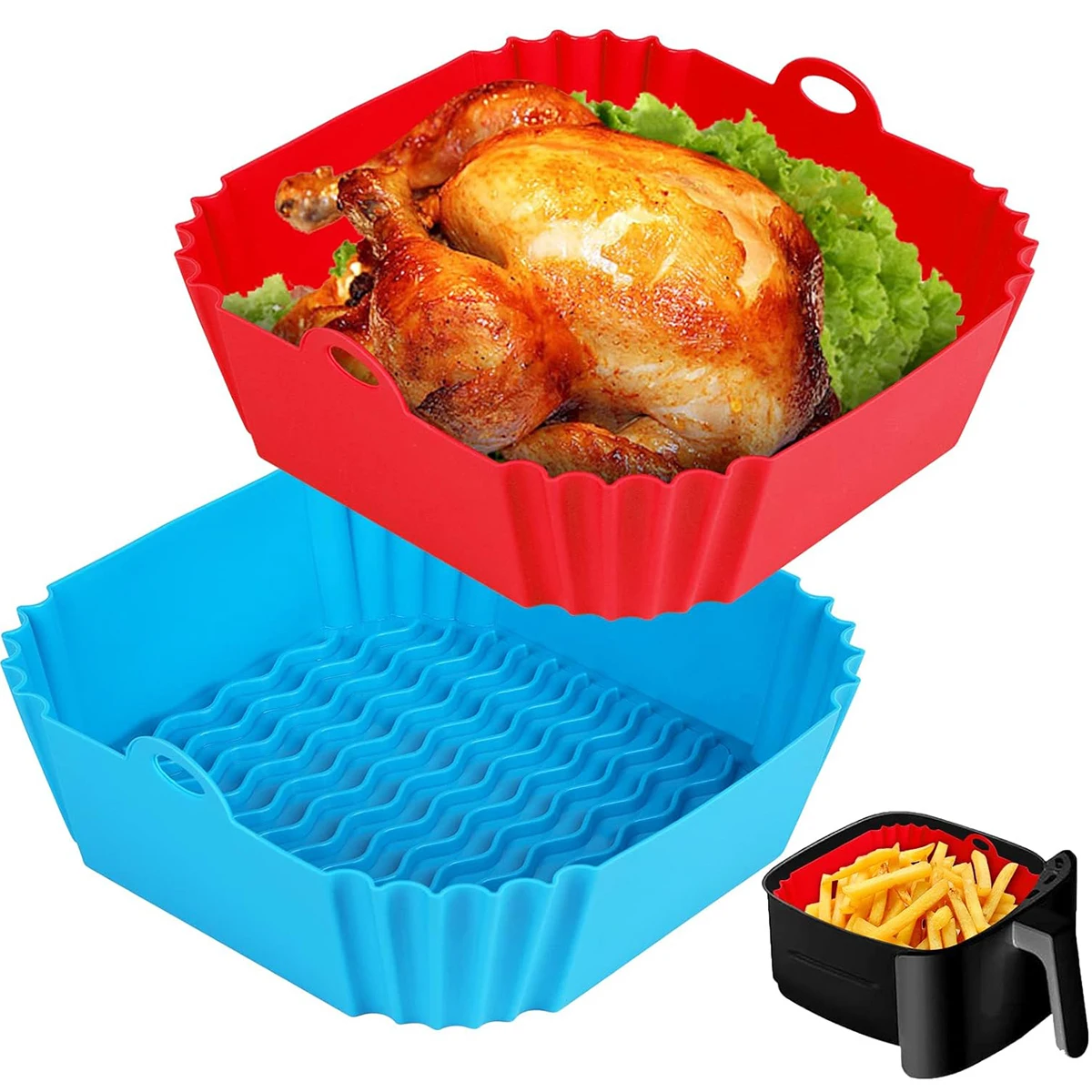 Air Fryer Silicone Liners Pot, - Air Fryer Silicone Pot Liner recension och pris