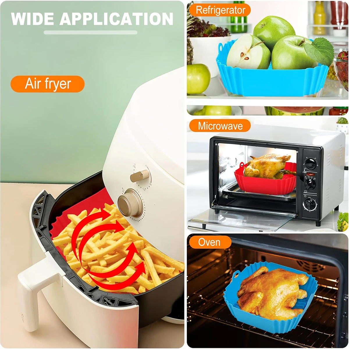 Air Fryer Silicone Liners Pot, - Air Fryer Silicone Pot Liner recension och pris