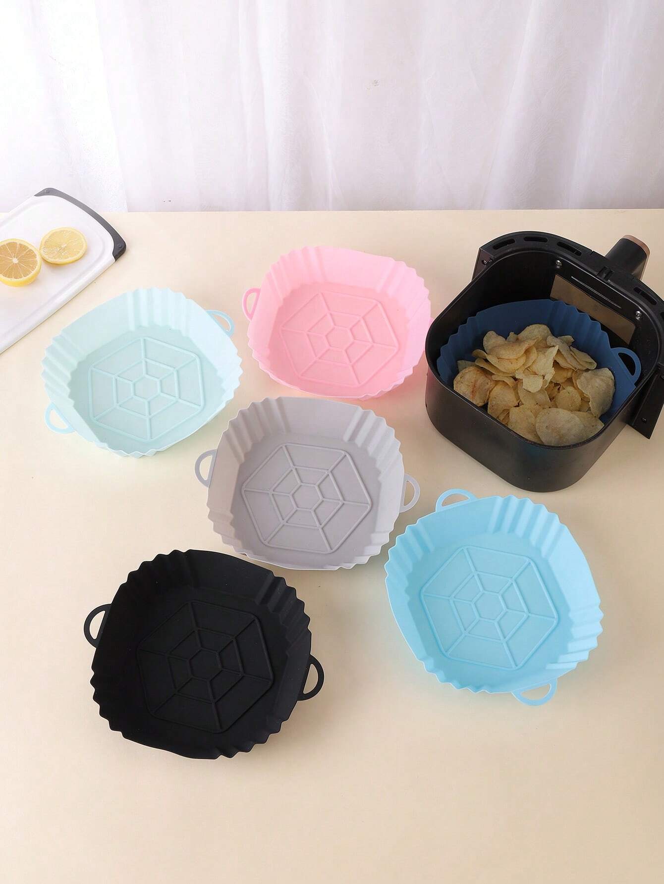 1pc Air Fryer Silicone Pot, Mo - Air Fryer Silicone Pot Liner recension och pris