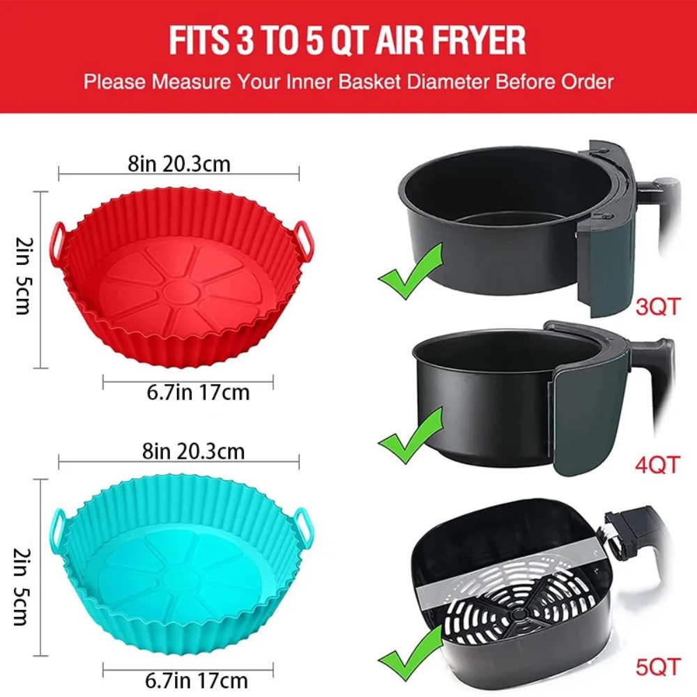 Air Fryer Silicone Basket Reus - Air Fryer Silicone Pot Liner recension och pris
