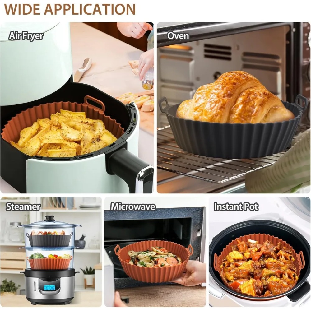 Air Fryer Silicone Basket Reus - Air Fryer Silicone Pot Liner recension och pris