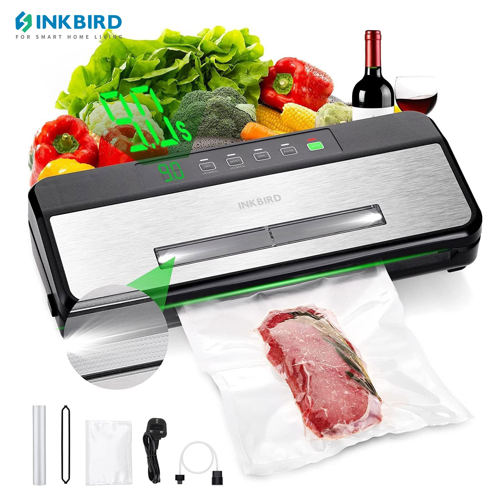 INKBIRD 3rd Vacuum Sealer with - Food Vacuum Sealer Machine recension och pris
