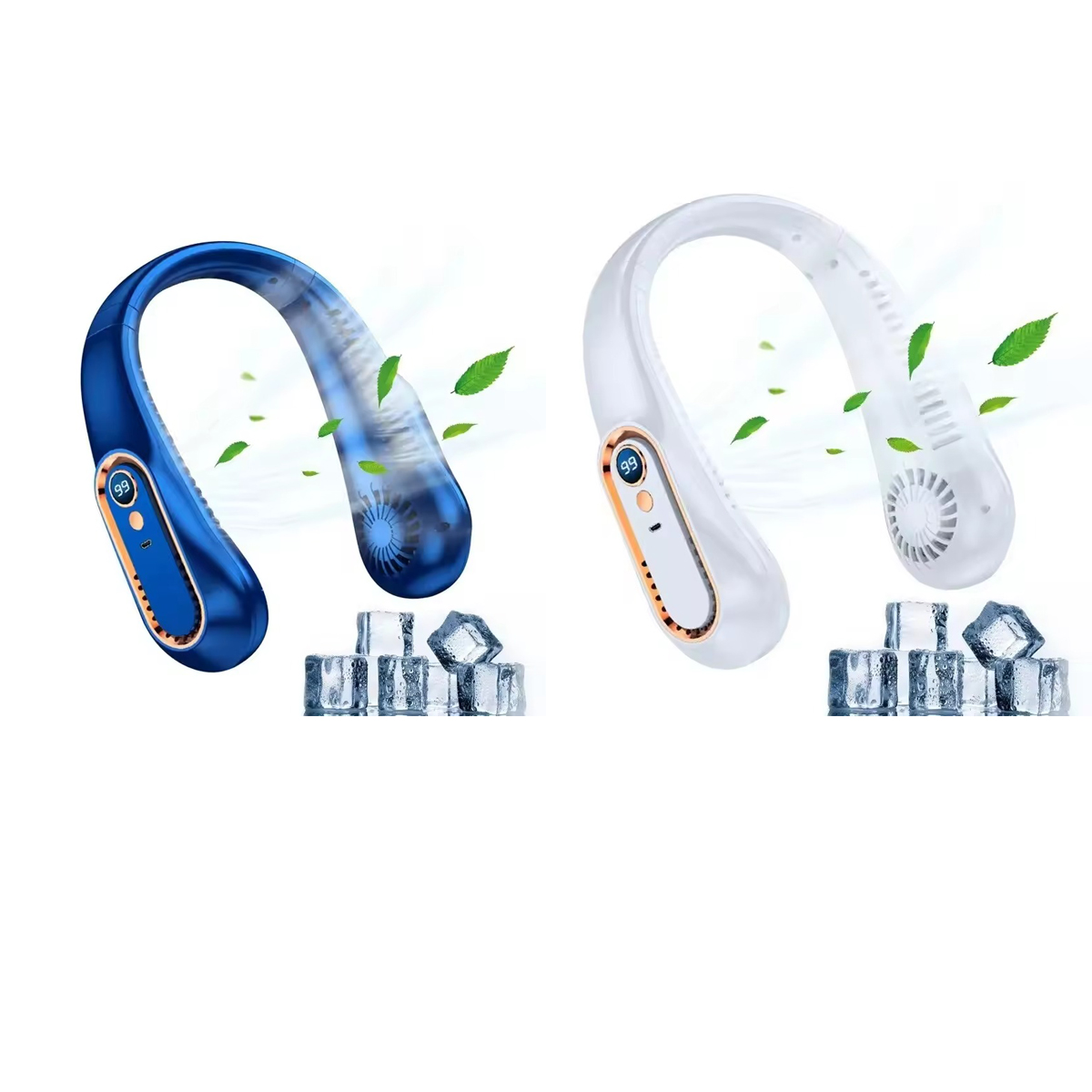 Hanging Neck Fan Digital Displ - Portable Blender Usb Rechargeable recension och pris